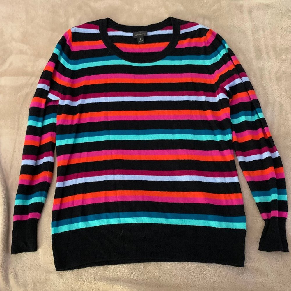Worthington - Multicolored Striped Sweater - Size L